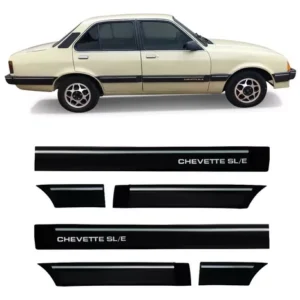 Juego de molduras laterales Chevette Sl/e 87 92 4 puertas con grapas