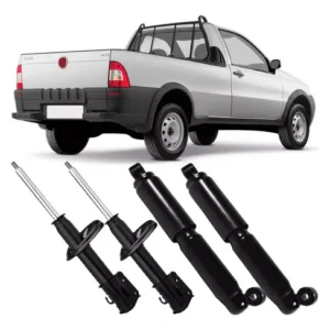 4 Amortiguadores Fiat Strada 2001 Al 2018 Delantero Trasero